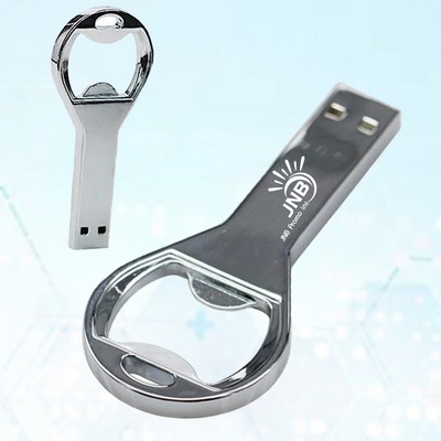 USB Drive with 4GB Storage and Built-In Bottle Opener