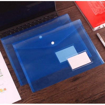 Plastic Envelopes, Clear Document Folder US Letter A4 Size with Label Pocket ( Assorted Colors)