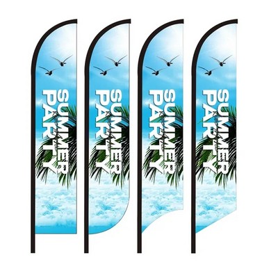 15' Feather Flag Kit Double Sided With Cross Base & Water Bag