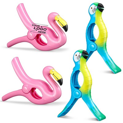 Beach Chair Clips - Flamingo Design