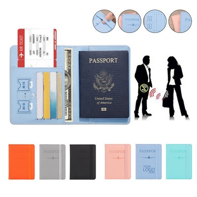 PU Leather Passport Holder Cover Wallet