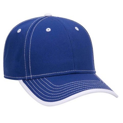 Otto Low Profile Contrast Stitch Cap w/Cotton Twill Trim