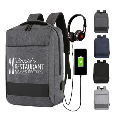 Anti-Theft USB Charging Backpack