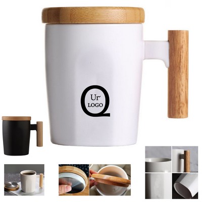 13.5Oz Coffee Mug W/ Wooden Handle