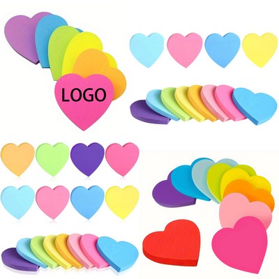 Multicolor Sheets Heart Sticky Notes