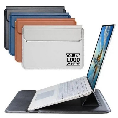 Laptop Sleeve Case PU Leather With Stand Function