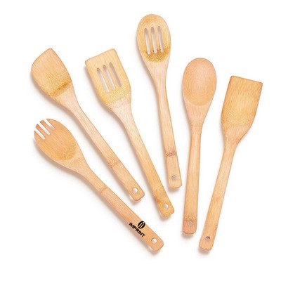 6 Pieces Bamboo Kitchen Utensil Set