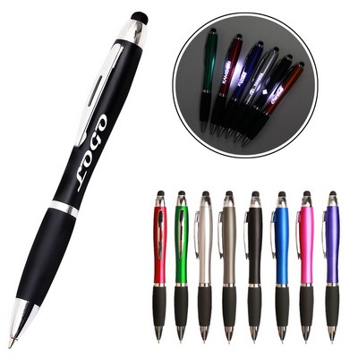 3-In-1 Led Light Up Ballpoint Pen With Stylus