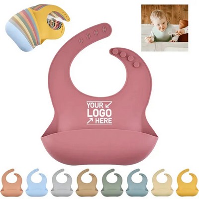 Silicone Baby Bibs with Food Pocket