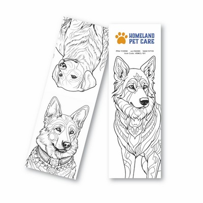 Dog Coloring Bookmark