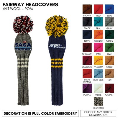 Knitted Wool Fairway Golf Club Headcover