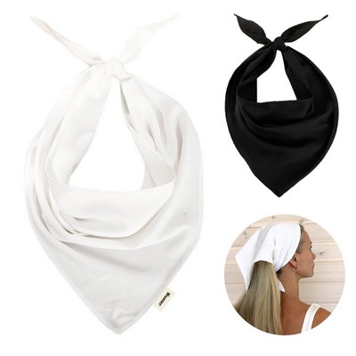 Solid color triangular scarf headband