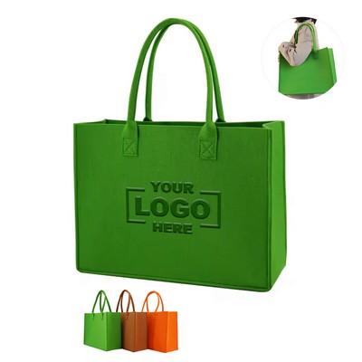 Reusable Large Felt Tote Shopping Bag