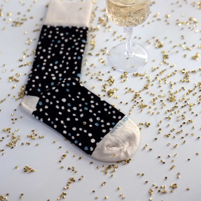 Cotton New Year's Eve Socks - Ring in the New Year with Festive Feet - American Made