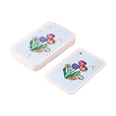 Wood Pulp Cotton Dish Washing Compress Sponge Wipe