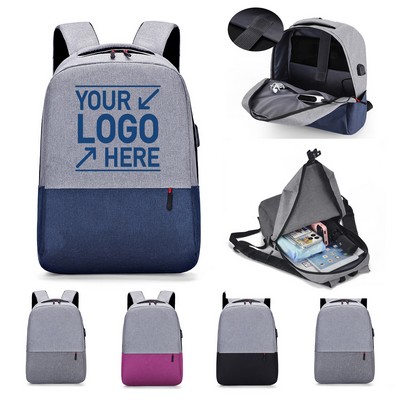 Custom Large Capacity Laptop Backpack With USB