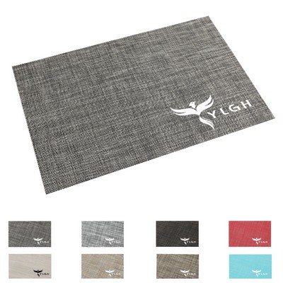 17.71" L PVC Weaved Dining Mats