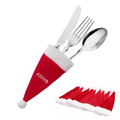 Christmas Hat Shape Bag for Knife and Fork