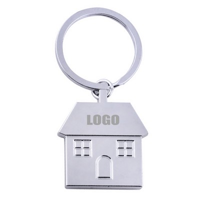 Charming Dual Window House Shaped Keychain