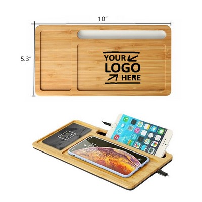 10W Bamboo Wireless Charging Pad