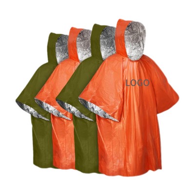 Rain Ponchos With Hood And Reflective Linings