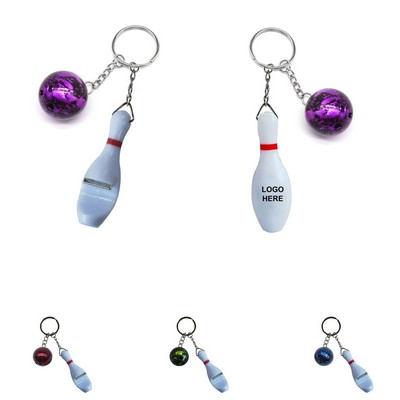 Bowling Pin/ball Bottle Opener Keychain