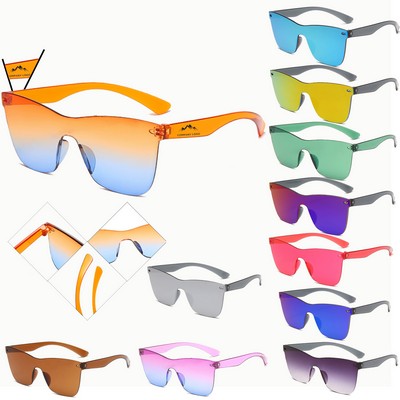 Sleek Frameless Outdoor Sunglasses for Style and Comfort