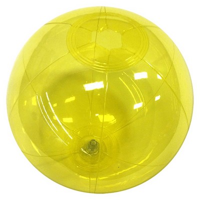 6" Inflatable Translucent Yellow Beach Ball