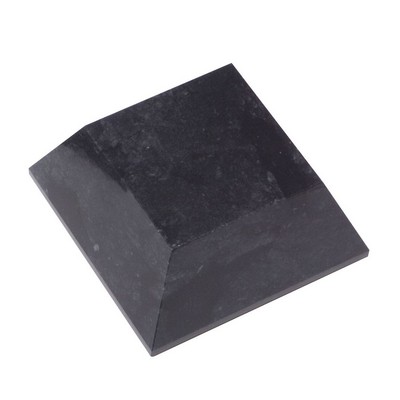 Jet Black Marble Tapered Cube Base (4½"x1¾"x4½")