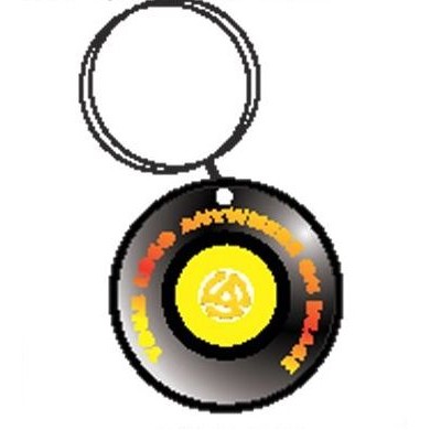 Rpm Record Executive Keychain w/Mirrored Back (8 Square Inch)