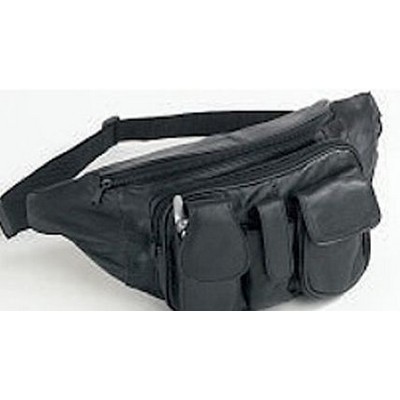 Leather Waist Pouch w/Extra Compartments