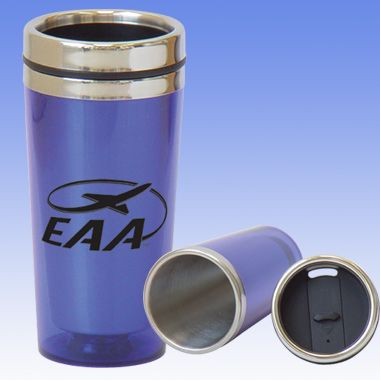 16 Oz Translucent Tumbler Mug W/ Spill Proof Lid (Screened)