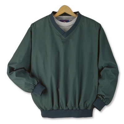 V-Neck Microfiber Pullover Shirt w/Polyurethane Coating