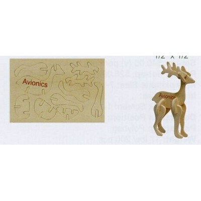 Reindeer Mini-Logo Puzzle (4 5/8"X3"x1/8")