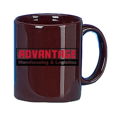 11 Oz. Burgundy C-Handle Mug