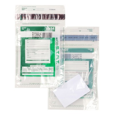 Eco Stat Cash, Evidence, Deposit, Security Bag w/Pocket (10" x 14")