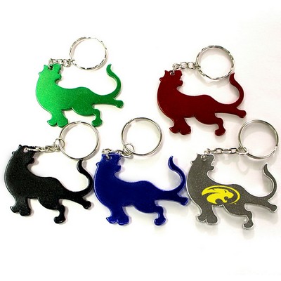 Tiger / Leopard Shape Bottle Opener w/Key Chain