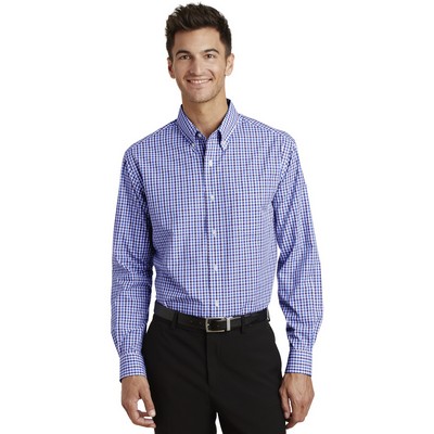 Port Authority® Long Sleeve Gingham Easy Care Shirts