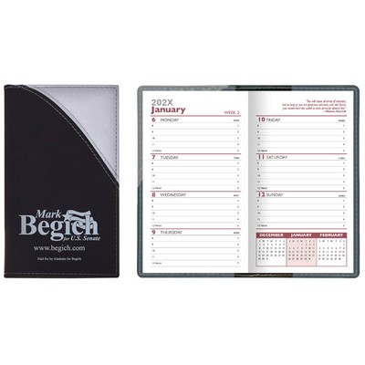 2 Tone Vinyl Designer Series Barcelona Planner - Weekly 2 Color Insert w/ Map