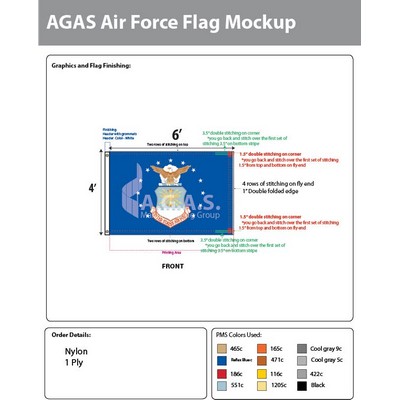 Air Force Flags 4x6 foot