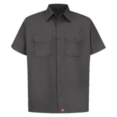 Red Kap™ Men's Short Sleeve Utility Uniform Shirt - Charcoal Gray