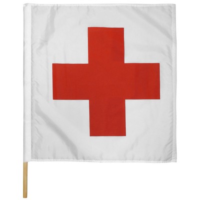 30" x 30" Ambulance On Track Polyester Motorcycle Racing Flag