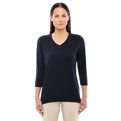 Devon and Jones Ladies' Perfect Fit™ Bracelet-Length V-Neck Top