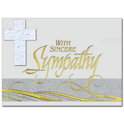 Plantable Cross Sympathy Card