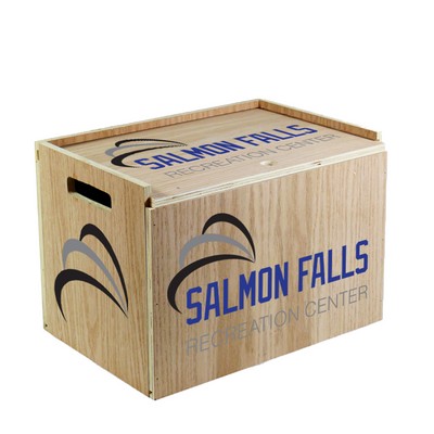 Wood Display Crate w/Sliding Cover