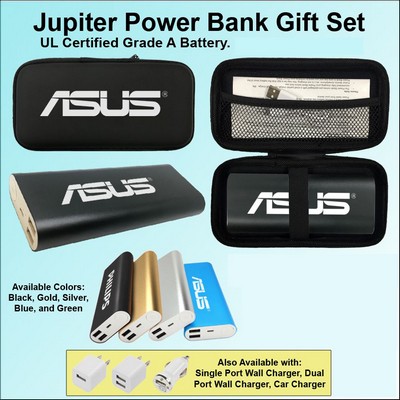 Jupiter Power Bank in Zipper Wallet 8,000 mAh - Black