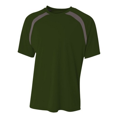 A4 Youth Spartan Short Sleeve Color Block Crew Tee