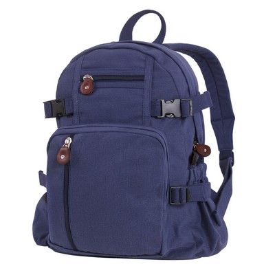 Navy Blue Vintage Compact Backpack