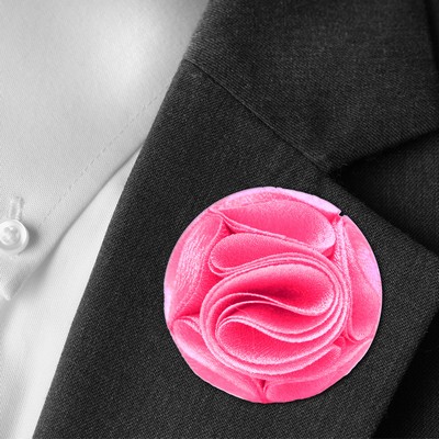 Pink Floral Lapel Pin