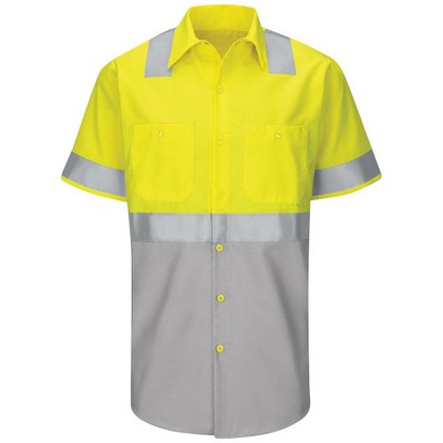 Red Kap® Men's Hi-Visibility Ripstop Work Shirts